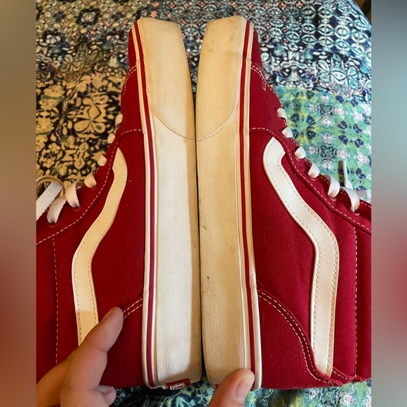 Red high top platform vans - Picture 4 of 6